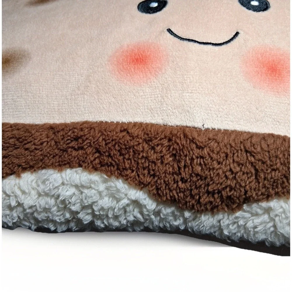 Aroma Home Graham Cracker Smores Microwaveable Heatable Plush Pillow Brown Tan